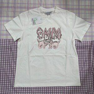Ganni Cat Print T-Shirt